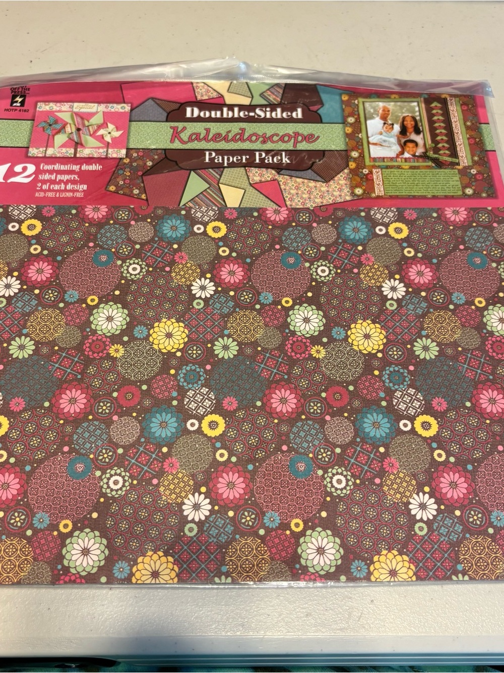 Double-Sided Paper Pack - Floral Brown & Multicolor crafting paper